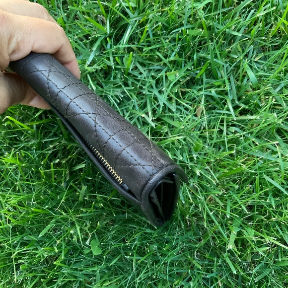 Christian Dior Vintage Cannage Long Wallet Black Leather Unisex. - Picture 11 of 16